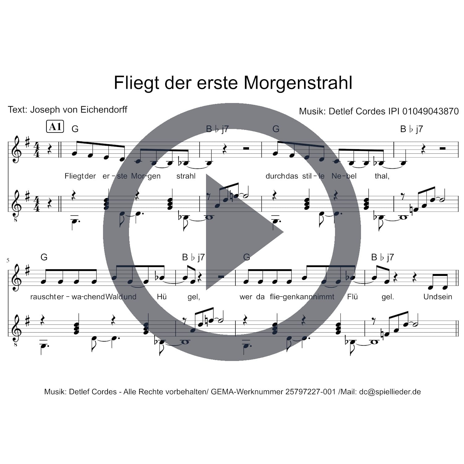 Fliegt der erste Mit Noten Fliegt der erste Mit Noten